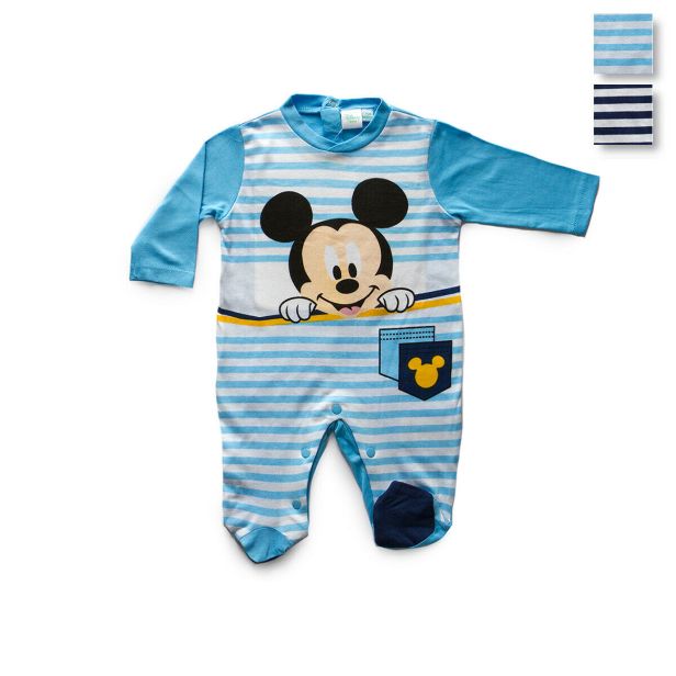 Tutina neonato Mickey Mouse Disney in Cotone da 0 a 9 mesi WD101399 V704