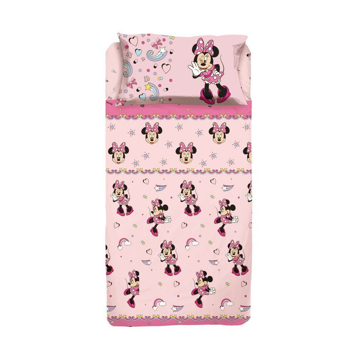 Completo lenzuola Minnie Mouse Disney per letto Singolo K011